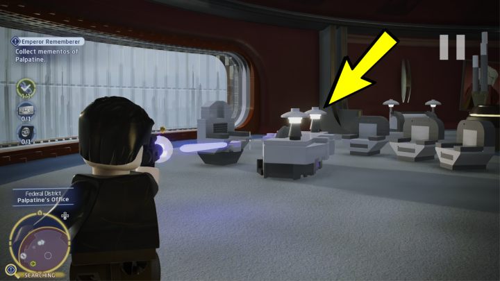 Wybierzcie się do Coruscant do dzielnicy federalnej i skorzystajcie z taksówki, aby dojechać do budynku senatu - LEGO Skywalker Saga: Palpatine pamiętamy (Emperor Rememberer) - solucja, opis przejścia - LEGO Skywalker Saga - poradnik do gry