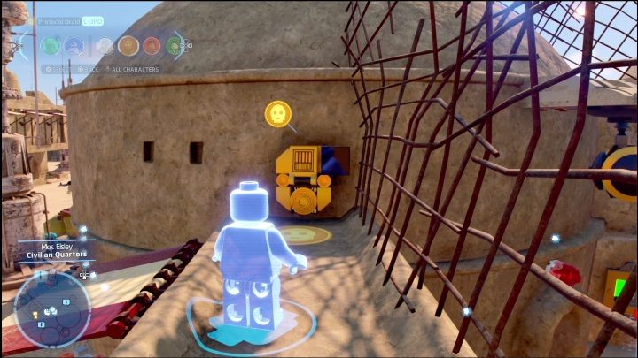 Tę znajdźkę zobaczycie w centrum regionu - LEGO Star Wars The Skywalker Saga: Mos Eisley - lista wszystkich łamigłówek - LEGO Skywalker Saga - poradnik do gry