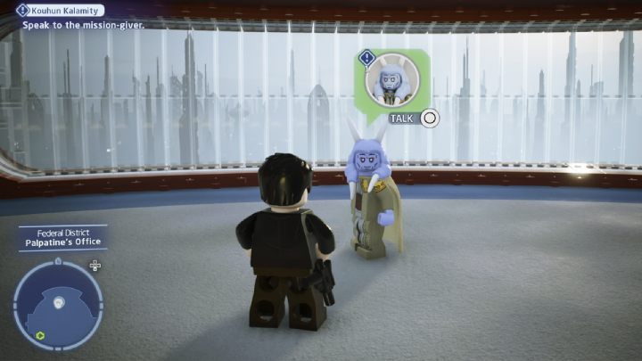 Porozmawiajcie ze zleceniodawcą w biurze Palpatinea i przyjmijcie zadanie - LEGO Skywalker Saga: Kouhunowa katastrofa (Kouhun Kalamity) - solucja, opis przejścia - LEGO Skywalker Saga - poradnik do gry