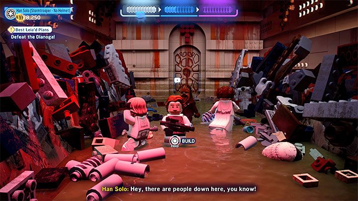 Po uporaniu się z bossem musicie jeszcze dodatkowo uniknąć zmiażdżenia - LEGO Skywalker Saga: Dianoga - boss, jak pokonać? - LEGO Skywalker Saga - poradnik do gry