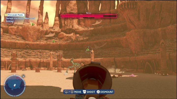 Korzystając jeszcze z pomocy Złoczyńcy zniszczcie obiekt leżący na terenie areny, a następnie zbudujcie z jego części wieżyczkę - LEGO Skywalker Saga: Atak klonów - lista znajdziek i nagrody - LEGO Skywalker Saga - poradnik do gry