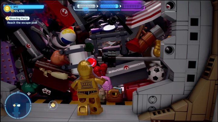 Tę część minizestawu znajdziecie w pomieszczeniu, za stertą rzeczy - LEGO Skywalker Saga: Nowa nadzieja - lista znajdziek i nagrody - LEGO Skywalker Saga - poradnik do gry