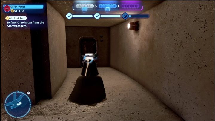 Ostatnia część znajduje się za zamkniętymi drzwiami, które odblokuje fabularnie - LEGO Skywalker Saga: Nowa nadzieja - lista znajdziek i nagrody - LEGO Skywalker Saga - poradnik do gry