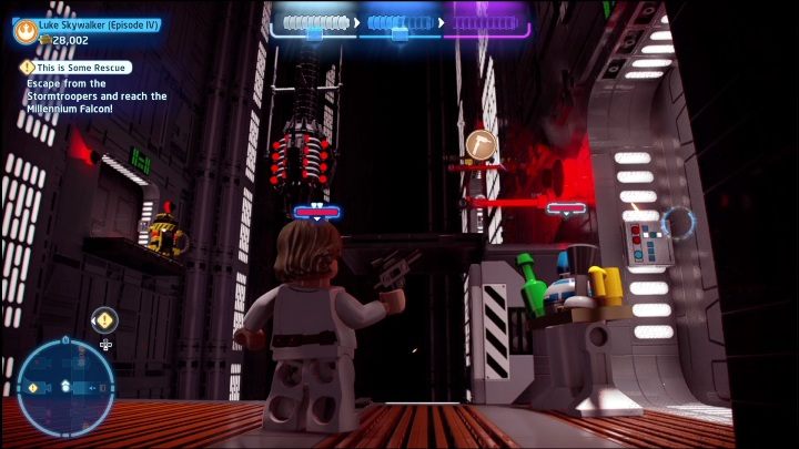 Po otwarciu ostatnich drzwi na tym poziomie przestańcie biec do przodu - LEGO Skywalker Saga: Nowa nadzieja - lista znajdziek i nagrody - LEGO Skywalker Saga - poradnik do gry
