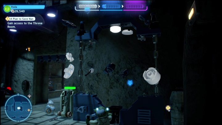 W tym samym pomieszczeniu znajdziecie wajchę, którą należy pociągnąć - LEGO Skywalker Saga: Powrót Jedi - lista znajdziek i nagrody - LEGO Skywalker Saga - poradnik do gry
