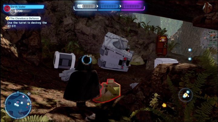 Kolejne części minizestawu znajdziecie za drzwiami, które musicie przeciąć mieczem świetlnym - LEGO Skywalker Saga: Powrót Jedi - lista znajdziek i nagrody - LEGO Skywalker Saga - poradnik do gry