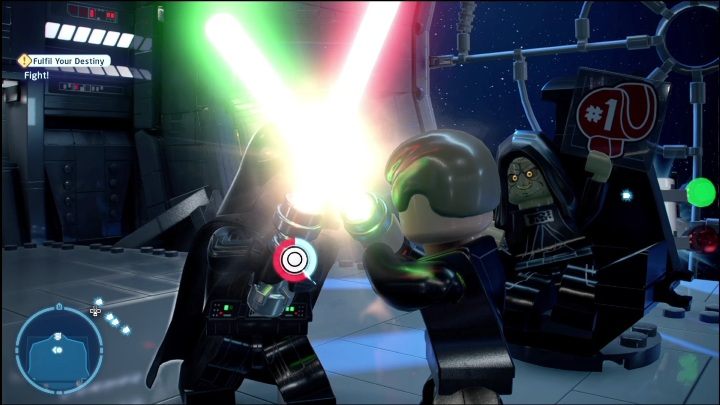 Pierwszą część znajdziecie na samym początku misji, zaraz za tronem Imperator Palpatine - LEGO Skywalker Saga: Powrót Jedi - lista znajdziek i nagrody - LEGO Skywalker Saga - poradnik do gry