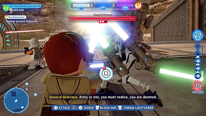 Kolejnym znanym elementem są sceny siłowania się i szybkich uderzeń mieczami, do których dochodzić będzie m - LEGO Skywalker Saga: Barbarzyństwo (So Uncivilised) - solucja, opis przejścia - LEGO Skywalker Saga - poradnik do gry