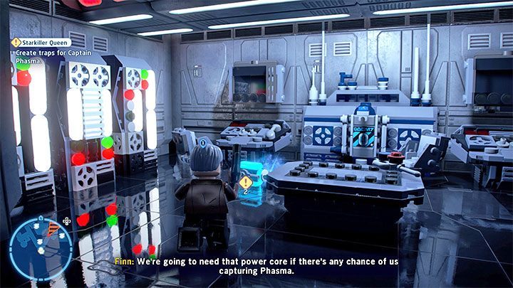 Dotrzyjcie do oznaczonego przez grę pomieszczenia, w którym znajdziecie źródło zasilania nadające się do przenoszenia - LEGO Skywalker Saga: Królowa Starkillera (Starkiller Queen) - solucja, opis przejścia - LEGO Skywalker Saga - poradnik do gry