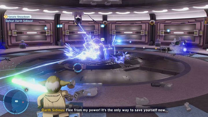 Palpatine w dalszym ciągu będzie dążył do używania błyskawic - LEGO Skywalker Saga: Starcie w senacie (Senate Showdown) - solucja, opis przejścia - LEGO Skywalker Saga - poradnik do gry