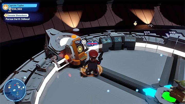 Po utracie drugiego paska zdrowia Darth Sidious ucieknie na oddaloną latającą platformę - LEGO Skywalker Saga: Starcie w senacie (Senate Showdown) - solucja, opis przejścia - LEGO Skywalker Saga - poradnik do gry
