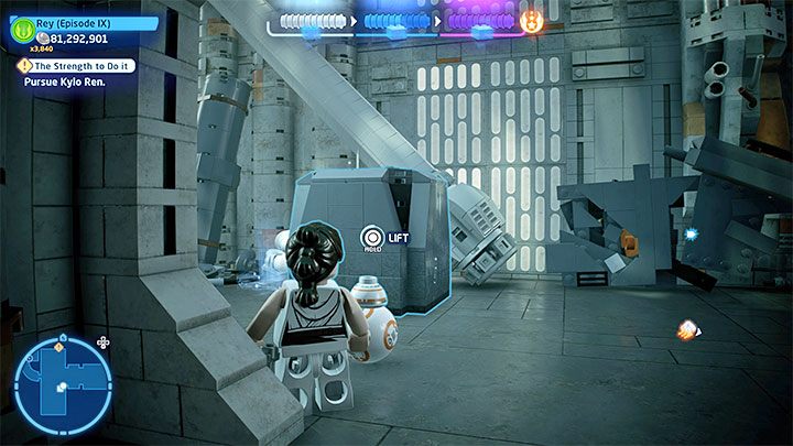 Bohaterowie dotrą do przepaści, która uniemożliwi przejście dalej - LEGO Skywalker Saga: Kylo Ren, epizod 9 - boss, jak pokonać? - LEGO Skywalker Saga - poradnik do gry