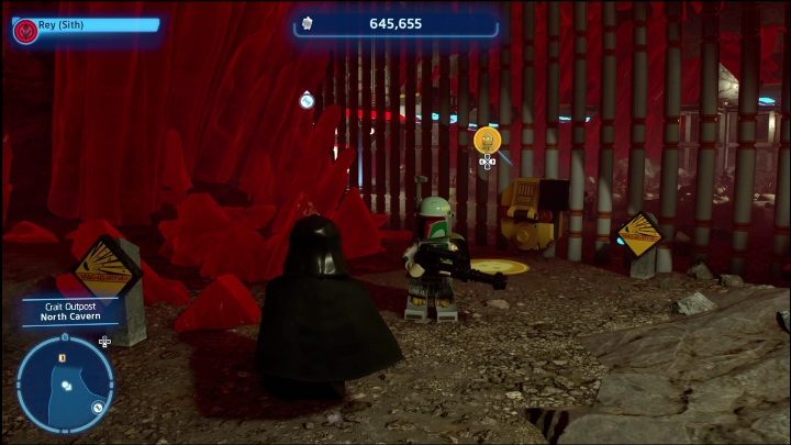 W północnej grocie potrzebujecie droida protokolarnego, który uruchomi terminal i przejmie stery nad droidem znajdującym się wewnątrz pomieszczenia - LEGO Star Wars The Skywalker Saga: Placówka Crait - lista wszystkich łamigłówek - LEGO Skywalker Saga - poradnik do gry