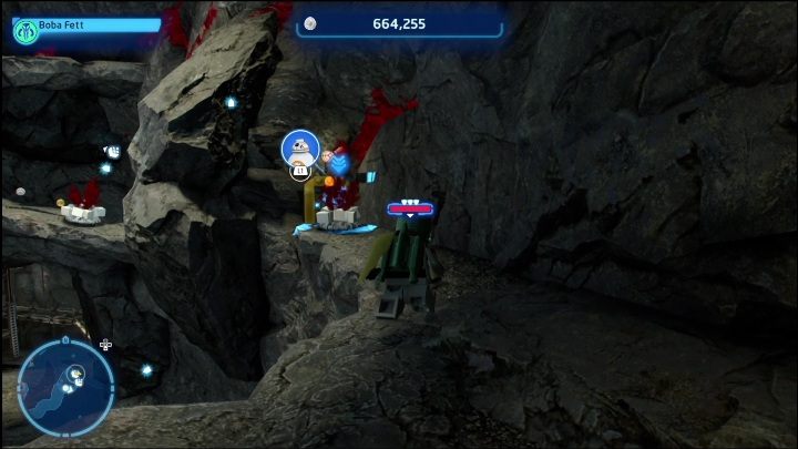 Do znajdźki leżącej samotnie na półce skalnej dotrzecie dzięki tunelowi stworzonemu dla droidów - LEGO Star Wars The Skywalker Saga: Placówka Crait - lista wszystkich łamigłówek - LEGO Skywalker Saga - poradnik do gry