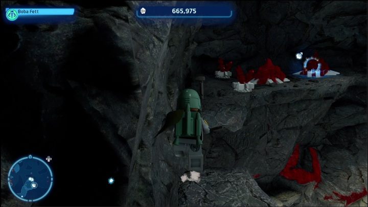 Ostatni klocek w tej lokacji leży na półce skalnej, zamknięty w czerwonych kryształach - LEGO Star Wars The Skywalker Saga: Placówka Crait - lista wszystkich łamigłówek - LEGO Skywalker Saga - poradnik do gry