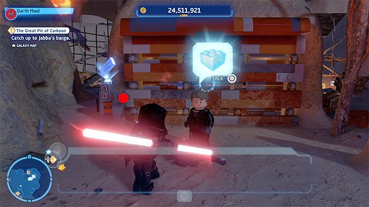 Rodzaj znajdźki: Łamigłówka - Klocek Kyber - LEGO Skywalker Saga: Wioska Tuanul (Tuanul Village) - lista wszystkich łamigłówek - LEGO Skywalker Saga - poradnik do gry