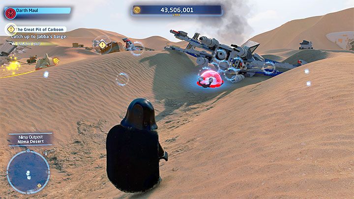 Rodzaj znajdźki: Łamigłówka - Klocek Kyber - LEGO Skywalker Saga: Osada Niima (Niima Outpost) - lista wszystkich łamigłówek - LEGO Skywalker Saga - poradnik do gry
