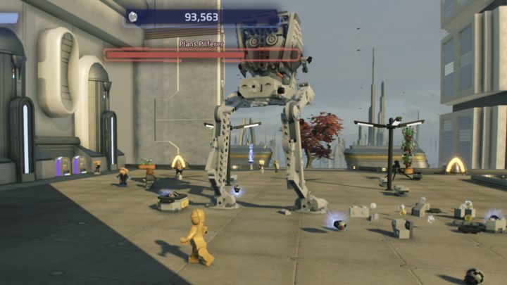 Bomby możecie rzucać w pobliże przeciwnika lub przyczepiać mu do nóg - LEGO Skywalker Saga: Operacja Gwiezdny pył (Operation Stardust) - solucja, opis przejścia - LEGO Skywalker Saga - poradnik do gry