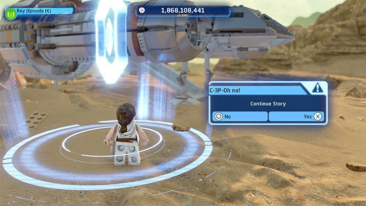 Po znalezieniu się na powierzchni do wykonania jest tylko jedna prosta czynność - dotrzyjcie do statku na wzgórzu - LEGO Skywalker Saga: C-3PO-nie (C-3P-Oh no) - solucja, opis przejścia - LEGO Skywalker Saga - poradnik do gry