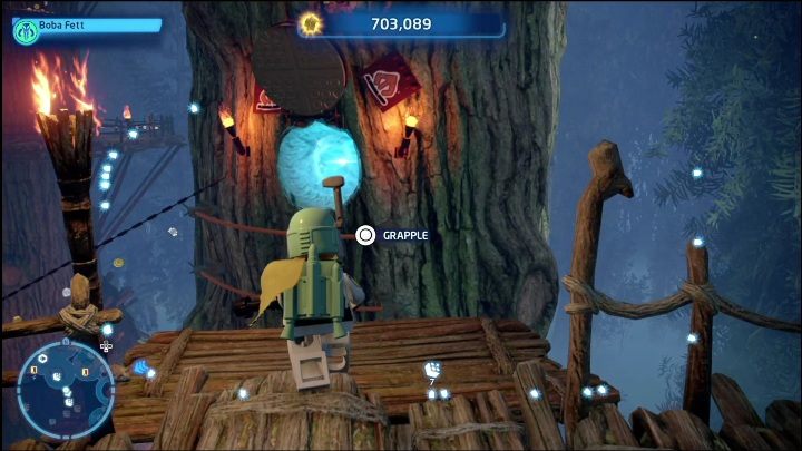 Symbole nad wejściem pokazane są na screenie powyżej - LEGO Skywalker Saga: Wioska Ewoków - lista wszystkich łamigłówek - LEGO Skywalker Saga - poradnik do gry