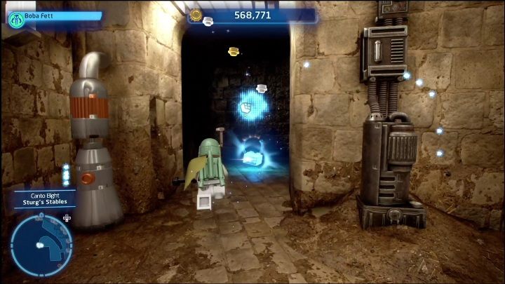 Znajdźka schowana jest w stajni, do której wejście otworzycie kartą - LEGO Skywalker Saga: Canto Bight - lista wszystkich łamigłówek - LEGO Skywalker Saga - poradnik do gry