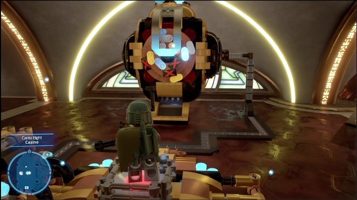 W kasynie znajdziecie minigrę, która polega na poprawnym ułożeniu elementów - LEGO Skywalker Saga: Canto Bight - lista wszystkich łamigłówek - LEGO Skywalker Saga - poradnik do gry
