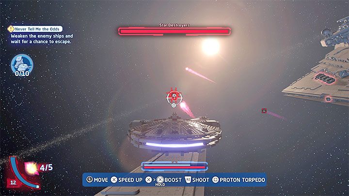 Zupełnie osobną kategorią są walki z użyciem mniejszych i większych statków kosmicznych i myśliwców, np - LEGO Skywalker Saga: Walka - ataki wręcz, walka na dystans, bitwy w kosmosie - LEGO Skywalker Saga - poradnik do gry
