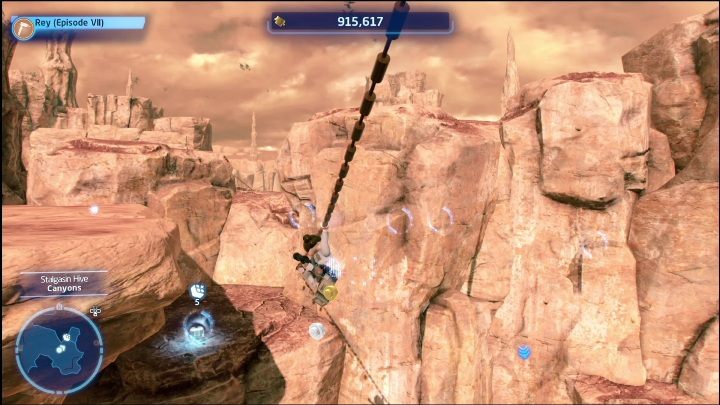 Ten klocek leży na niewielkiej półce skalnej - LEGO Skywalker Saga: Ul Stalgasin - lista wszystkich łamigłówek - LEGO Skywalker Saga - poradnik do gry