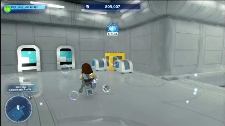 W tym samym pomieszczeniu co znajdźka Taśmoklocek zdobędziecie ten klocek - LEGO Skywalker Saga: Miasto Tipoca - lista wszystkich łamigłówek - LEGO Skywalker Saga - poradnik do gry