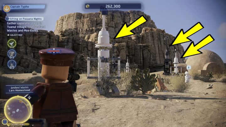 Na koniec udajcie się na pustynię Jundlandii na Tatooine i porozmawiajcie z tubylcem - LEGO Skywalker Saga: Zadośćuczynne zbieranie zasobów (Sifting on Pasaana Nights) - solucja, opis przejścia - LEGO Skywalker Saga - poradnik do gry