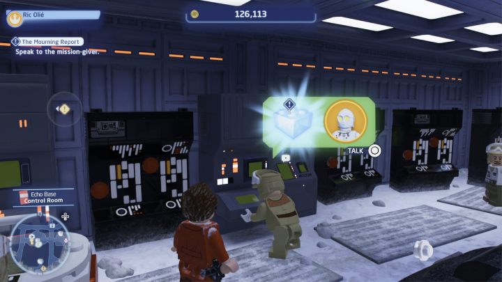 Porozmawiajcie ze zleceniodawcą w sterowni w bazie Echo - LEGO Skywalker Saga: Radiowa odbudowa (The Mourning Report) - solucja, opis przejścia - LEGO Skywalker Saga - poradnik do gry