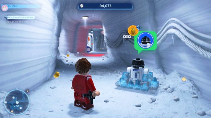 Sterując postacią droida protokolarnego porozmawiajcie ze zleceniodawcą - LEGO Skywalker Saga: Notatki natychmiast niezbędne (Clipboard Conundrum) - solucja, opis przejścia - LEGO Skywalker Saga - poradnik do gry