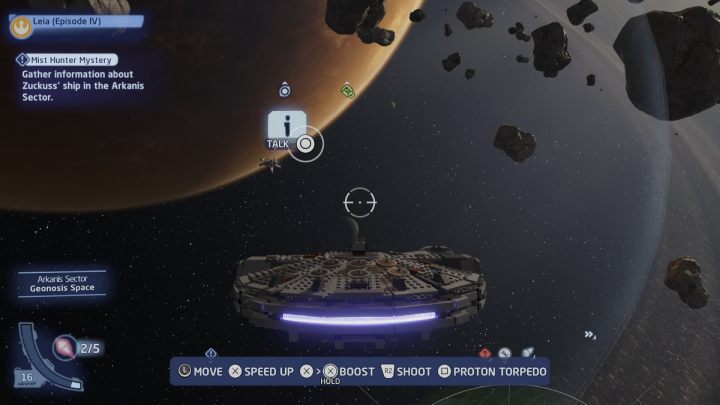 Skorzystajcie z szybkiej podróży i udajcie się w przestrzeń lokalną planety Geonosis - LEGO Skywalker Saga: Mglista przeszłość Łowcy z Mgieł (Mist Hunter Mystery) - solucja, opis przejścia - LEGO Skywalker Saga - poradnik do gry