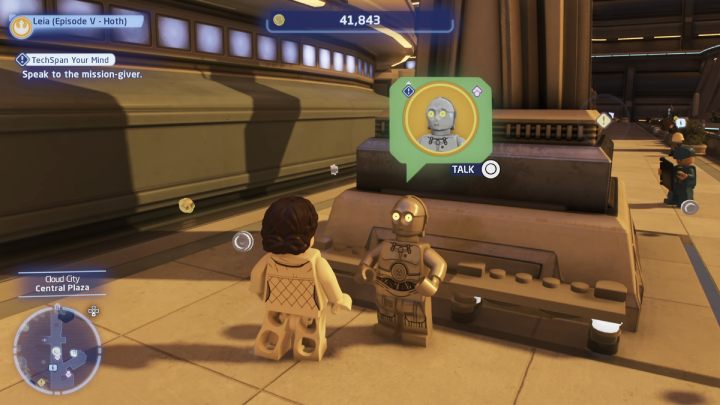 Porozmawiajcie ze zleceniodawcą na placu centralnym - LEGO Skywalker Saga: Technologiczny test (TechSpan Your Mind) - solucja, opis przejścia - LEGO Skywalker Saga - poradnik do gry
