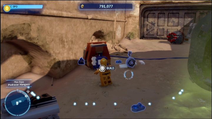 Do tej znajdźki potrzebujecie jedynie droida astromechanicznego - LEGO Skywalker Saga: Mos Espa - lista wszystkich łamigłówek - LEGO Skywalker Saga - poradnik do gry