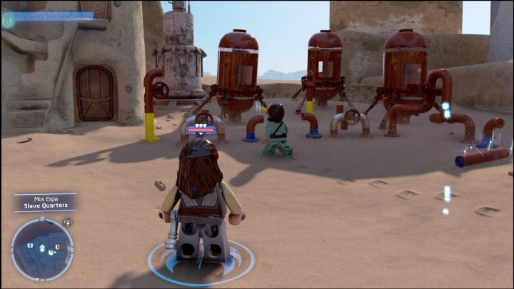 To zadanie polega na zniszczeniu 5 pomp wodnych - LEGO Skywalker Saga: Mos Espa - lista wszystkich łamigłówek - LEGO Skywalker Saga - poradnik do gry