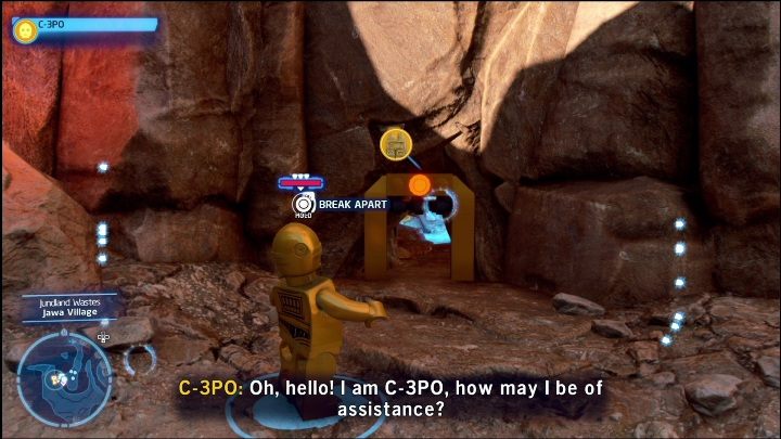 Do zdobycia tej znajdźki potrzebujecie postaci z mocą Jedi oraz droida - LEGO Skywalker Saga: Pustynia Jundlandii- lista wszystkich łamigłówek - LEGO Skywalker Saga - poradnik do gry