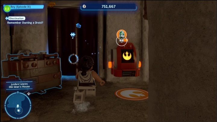 W domu Obi-Wana jest terminal, którego może użyć jedynie postać z klasy Bohaterów - LEGO Skywalker Saga: Pustynia Jundlandii- lista wszystkich łamigłówek - LEGO Skywalker Saga - poradnik do gry