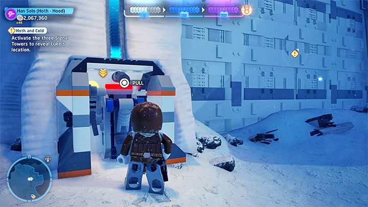 Do odwiedzenia pozostała jeszcze wschodnia wieża - jest ona na terenie bazy otoczonej wysokim murem - LEGO Skywalker Saga: Solo w śniegu (Hoth and Cold) - solucja, opis przejścia - LEGO Skywalker Saga - poradnik do gry