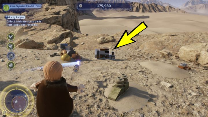 Polećcie na pustynię Jundlandii na planecie Tatooine - LEGO Skywalker Saga: W pogoni za szczęściem (Party People) - solucja, opis przejścia - LEGO Skywalker Saga - poradnik do gry