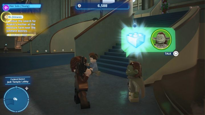 Przyjmijcie zadanie od zleceniodawcy w świątyni Jedi i udajcie się na planetę Tatooine na obszar pustyni Jundlandii - LEGO Skywalker Saga: Tuskeni i smoki (Tuskens and Dragons) - solucja, opis przejścia - LEGO Skywalker Saga - poradnik do gry