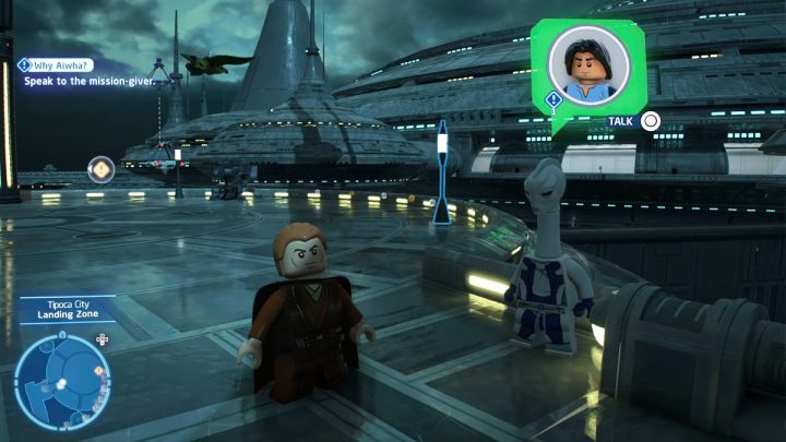 Porozmawiajcie ze zleceniodawcą w północno zachodniej części miasta Tipoca - LEGO Skywalker Saga: Dzikość w sercu Kamino (Why Aiwha?) - solucja, opis przejścia - LEGO Skywalker Saga - poradnik do gry