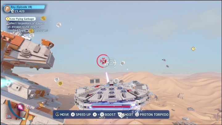Do zdobycia kolejnej części musicie zestrzelić 5 statków - LEGO Skywalker Saga: Przebudzenie mocy - lista znajdziek i nagrody - LEGO Skywalker Saga - poradnik do gry