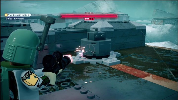 Ostatni element zestawu zdobędziecie podczas starcia na platformach - LEGO Skywalker Saga: Skywalker Odrodzenie - lista znajdziek i nagrody - LEGO Skywalker Saga - poradnik do gry
