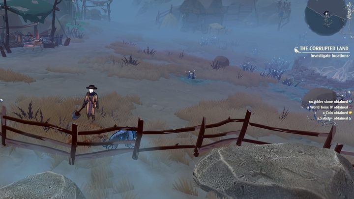 Na południe od kuźni, przy płocie, znajduje się usypany kopiec - The Serpent Rogue: World Tomes - strony dziennika - The Serpent Rogue - poradnik do gry