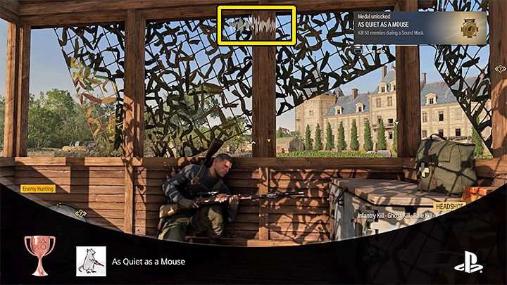 Sposób odblokowania: Za zabicie 50 wrogów podczas maskowania dźwięku - Sniper Elite 5: Trofea Osiągnięcia - lista wszystkich, poradnik trofeowy - Sniper Elite 5 - poradnik do gry