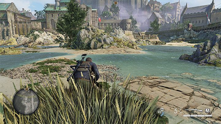 W stronę wyspy wyruszcie po dostatecznym oczyszczeniu okolicy - Sniper Elite 5: Infiltracja wyspy i ustalenie miejsca spotkania (misja 3) - solucja, opis przejścia - Sniper Elite 5 - poradnik do gry