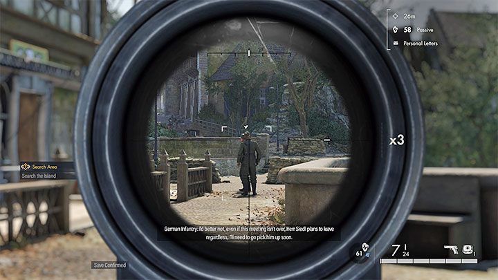 W trakcie przeprawy w stronę zaparkowanych pojazdów starajcie się omijać lub po cichu eliminować wrogów po to żeby nie doprowadzić do niepotrzebnego alarmowania okolicy - Sniper Elite 5: Infiltracja wyspy i ustalenie miejsca spotkania (misja 3) - solucja, opis przejścia - Sniper Elite 5 - poradnik do gry