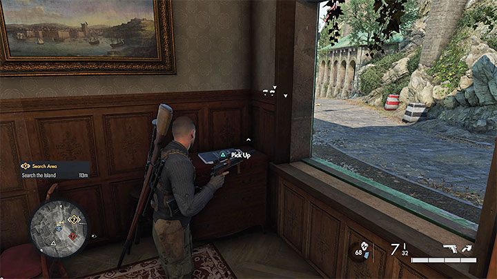 Musicie dotrzeć do posterunku w środkowej części mapy, w którym droga rozwidla się i jedna ze ścieżek prowadzi w stronę największego budynku klasztoru - Sniper Elite 5: Infiltracja wyspy i ustalenie miejsca spotkania (misja 3) - solucja, opis przejścia - Sniper Elite 5 - poradnik do gry