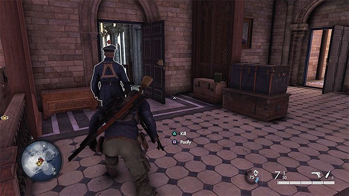 Ostatni krok to zaczekanie, aż Richter (tym razem w pojedynkę) ponownie wyruszy w stronę wyjścia - Sniper Elite 5: Cel z listy misji 3, Fabian Richter - solucja, opis przejścia - Sniper Elite 5 - poradnik do gry